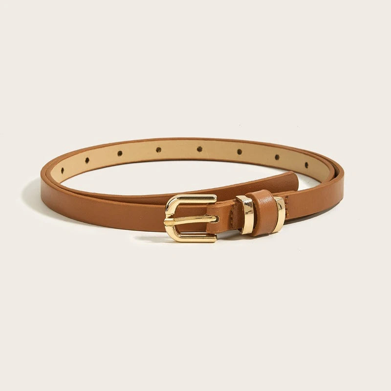 Damen Designer Schwarzer PU Leder Gürtel – Eleganter Fashion Gürtel für Kleider