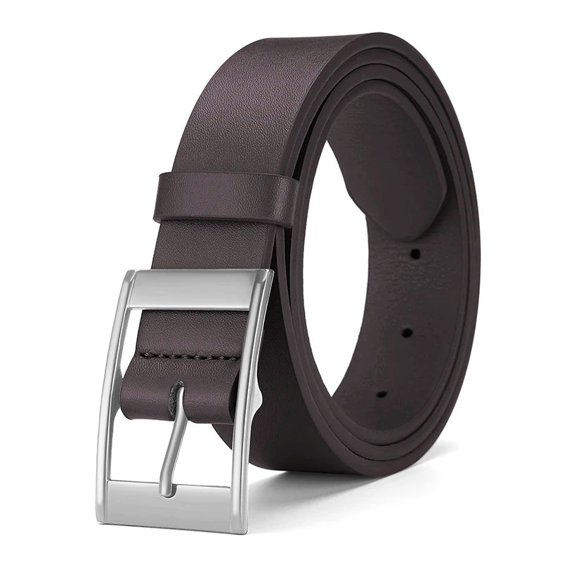 Herren Retro PU Leder Gürtel – Trendiger Business Gürtel mit Dornschließe