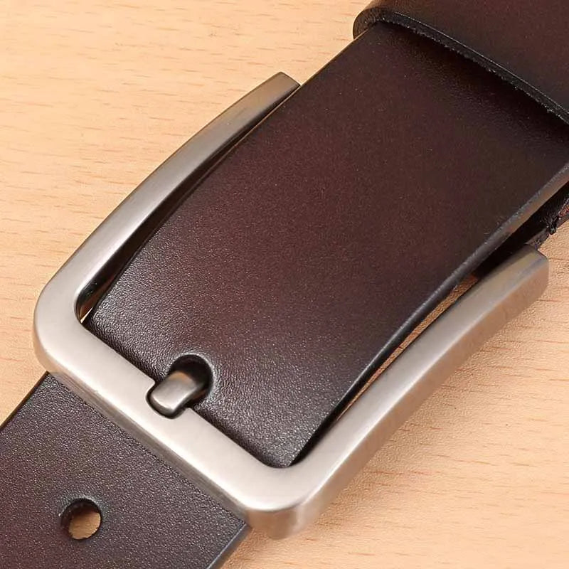 Herren PU Leder Gürtel – Freizeit Jeans Gürtel mit Metallschnalle