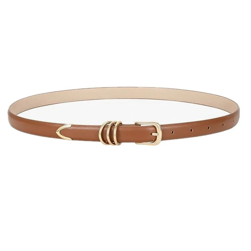 Damen Luxus Vintage Gürtel – Eleganter PU Leder Gürtel mit Dornschließe