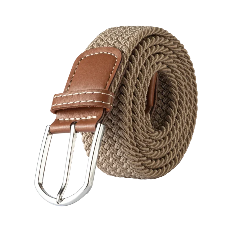 Damen Unisex Elastischer Flechtgürtel – Stretch Canvas Freizeitgürtel