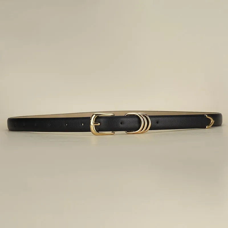 Damen Luxus Vintage Gürtel – Eleganter PU Leder Gürtel mit Dornschließe