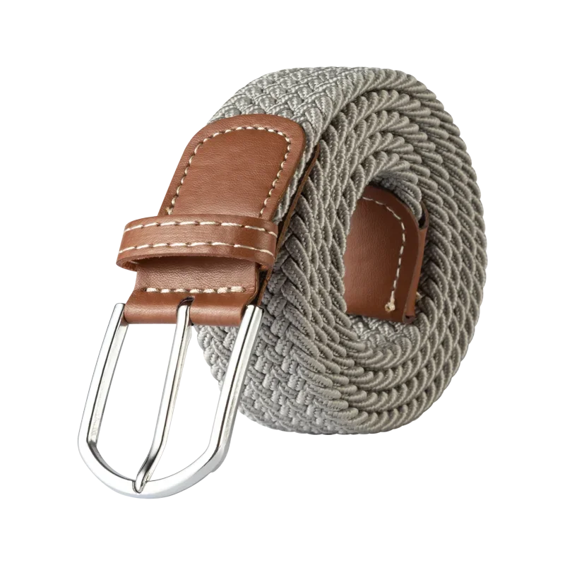 Damen Unisex Elastischer Flechtgürtel – Stretch Canvas Freizeitgürtel