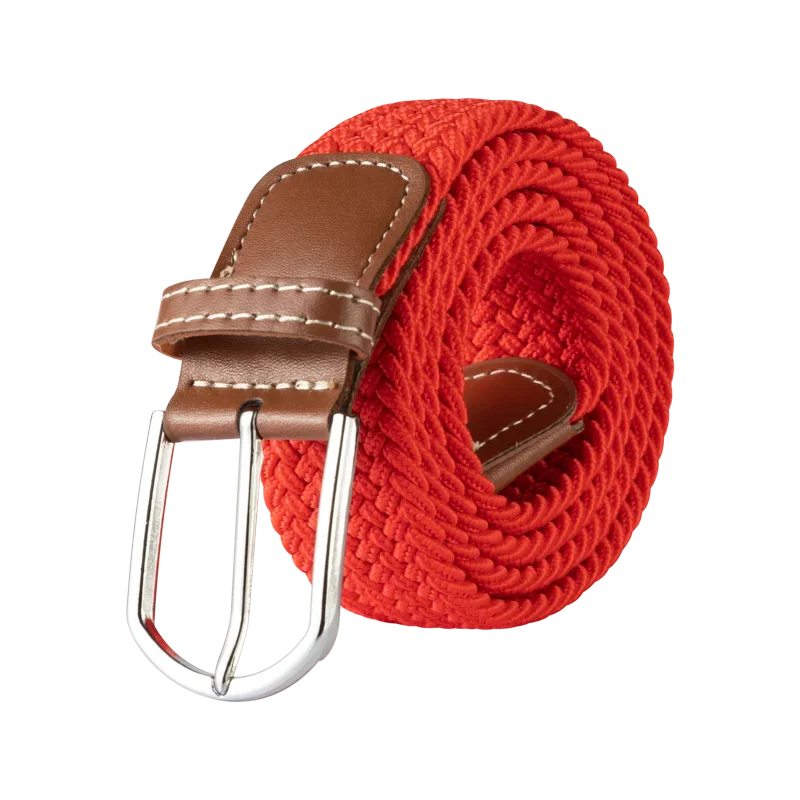 Damen Unisex Elastischer Flechtgürtel – Stretch Canvas Freizeitgürtel