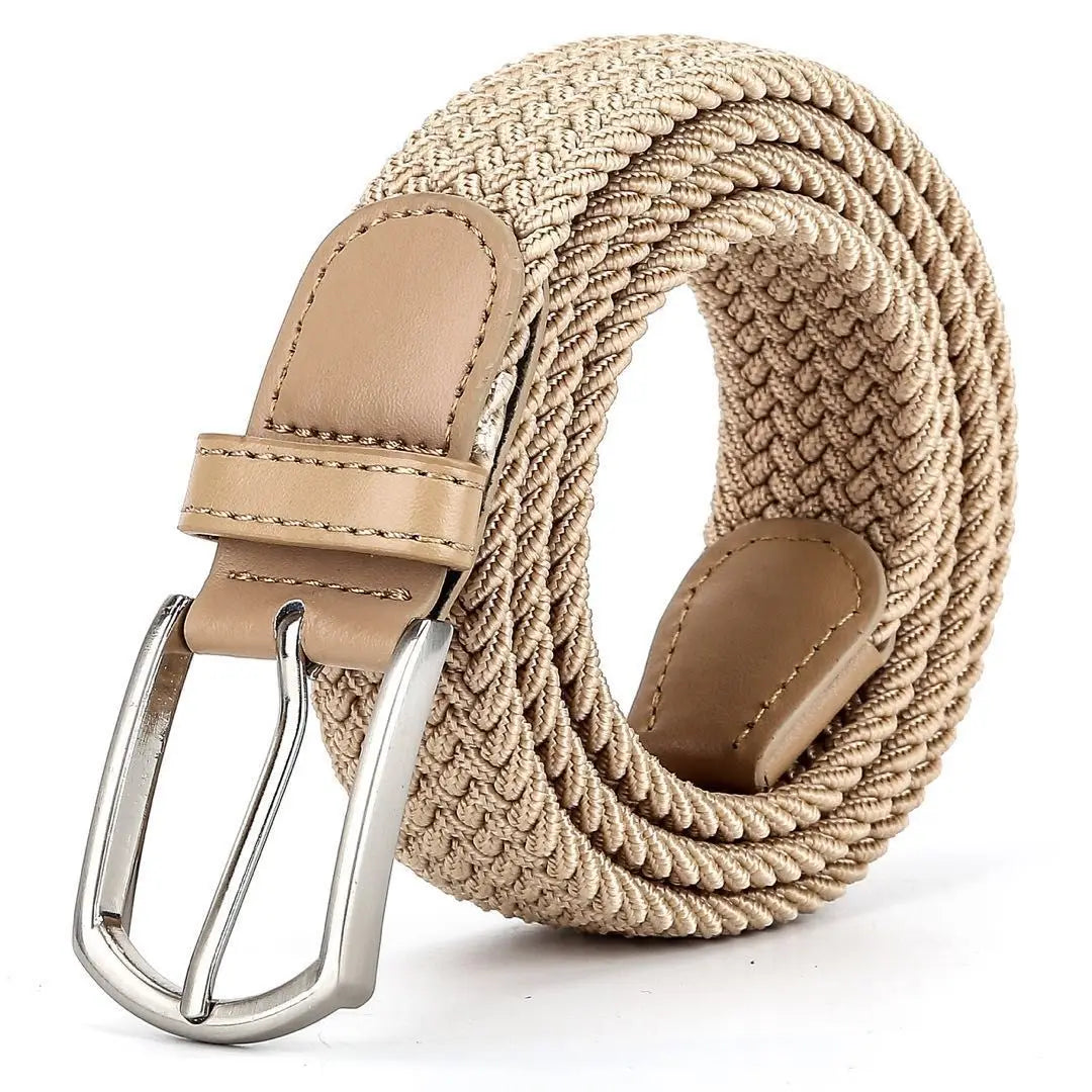 Herren Elastischer Flechtgürtel – Herren Canvas Freizeitgürtel