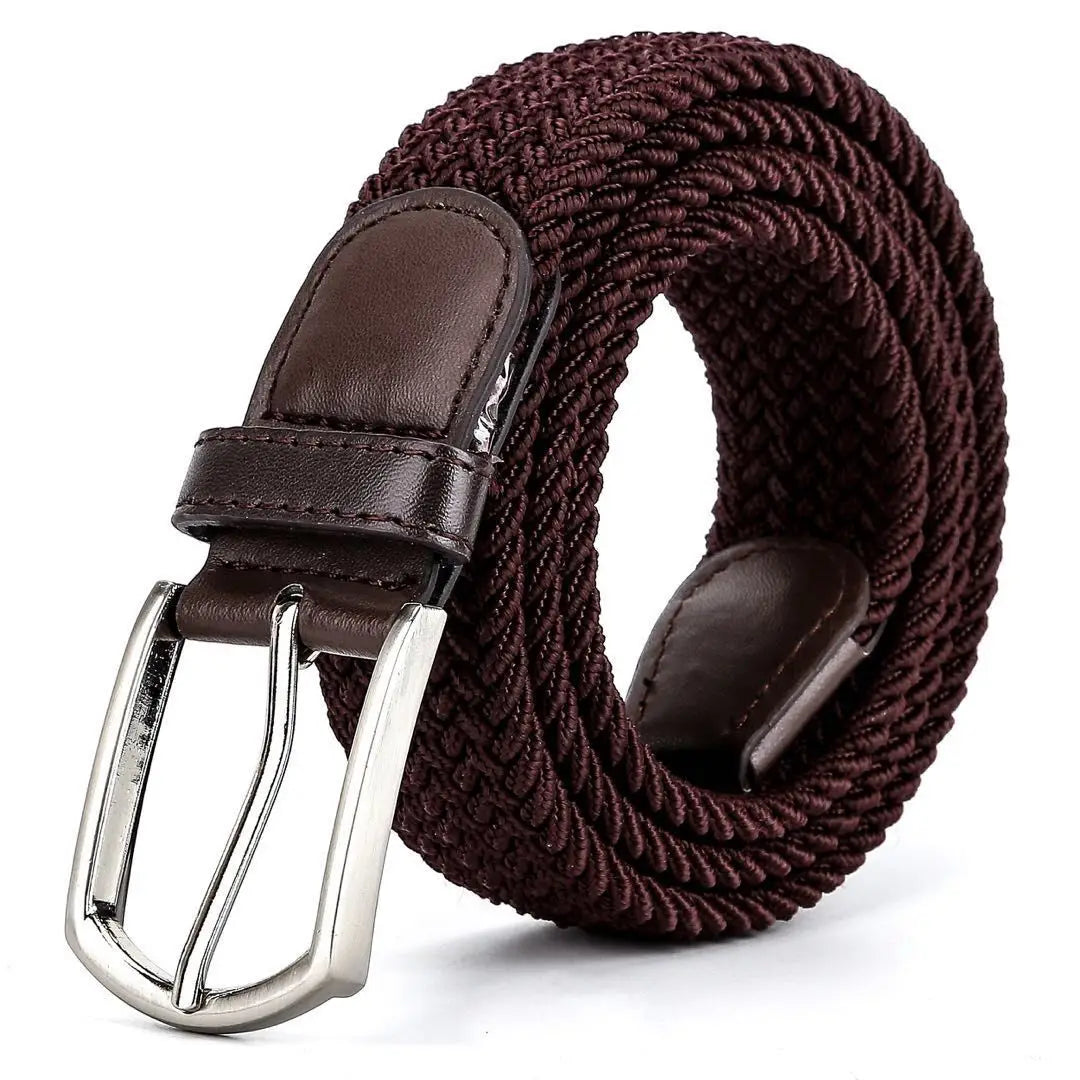Herren Elastischer Flechtgürtel – Herren Canvas Freizeitgürtel