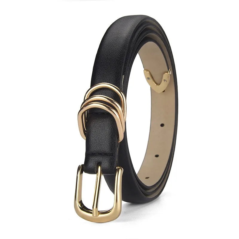 Damen Luxus Vintage Gürtel – Eleganter PU Leder Gürtel mit Dornschließe