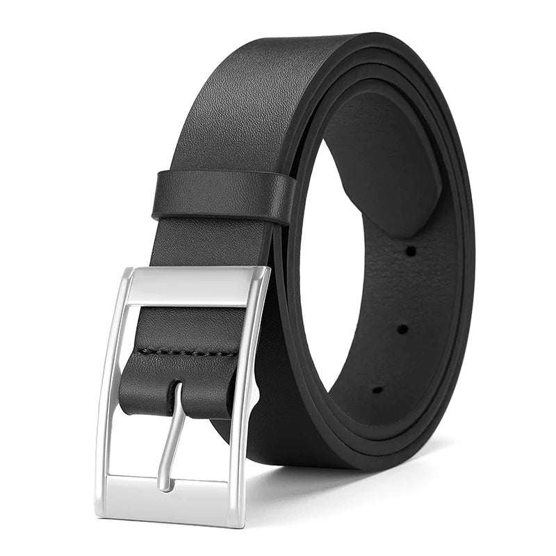 Herren Retro PU Leder Gürtel – Trendiger Business Gürtel mit Dornschließe