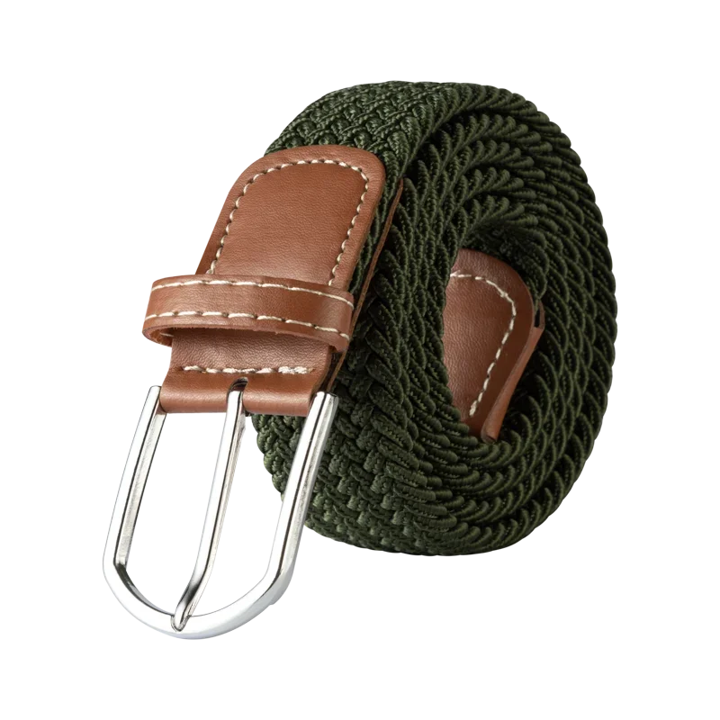 Damen Unisex Elastischer Flechtgürtel – Stretch Canvas Freizeitgürtel