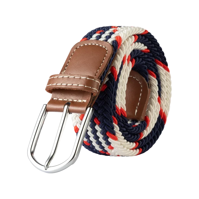 Damen Unisex Elastischer Flechtgürtel – Stretch Canvas Freizeitgürtel