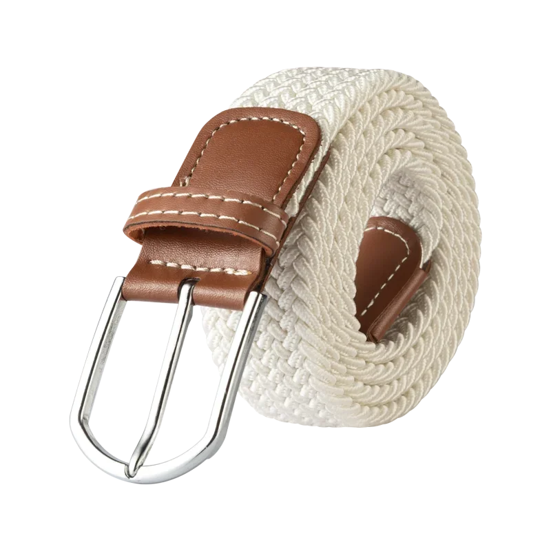 Damen Unisex Elastischer Flechtgürtel – Stretch Canvas Freizeitgürtel
