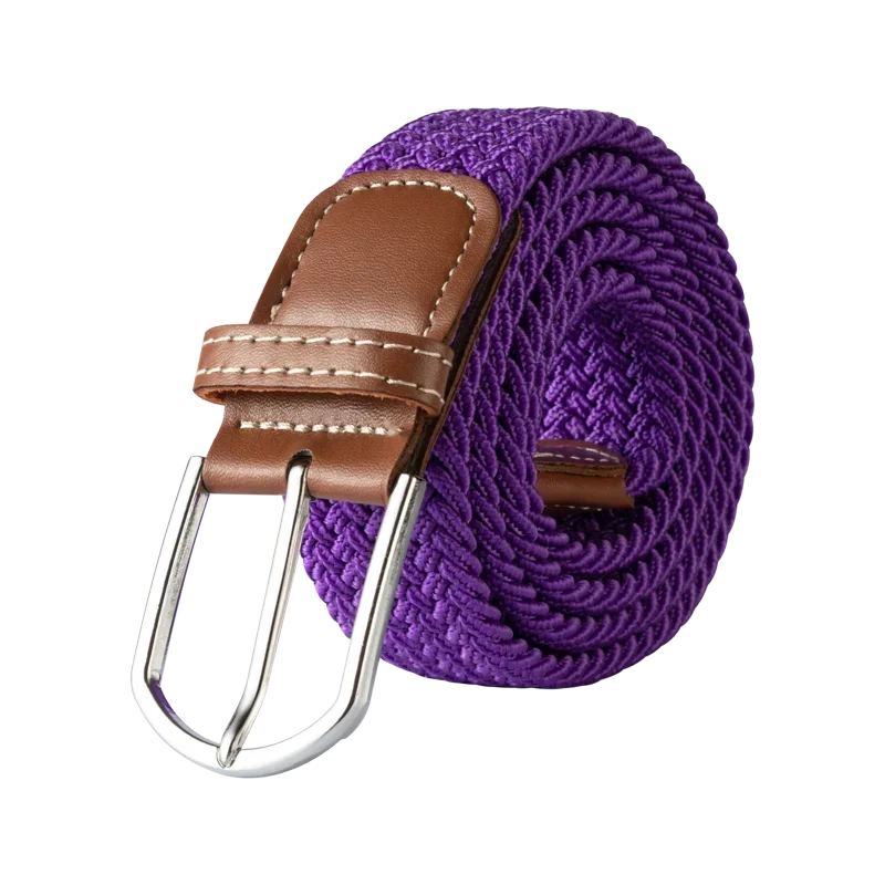 Damen Unisex Elastischer Flechtgürtel – Stretch Canvas Freizeitgürtel