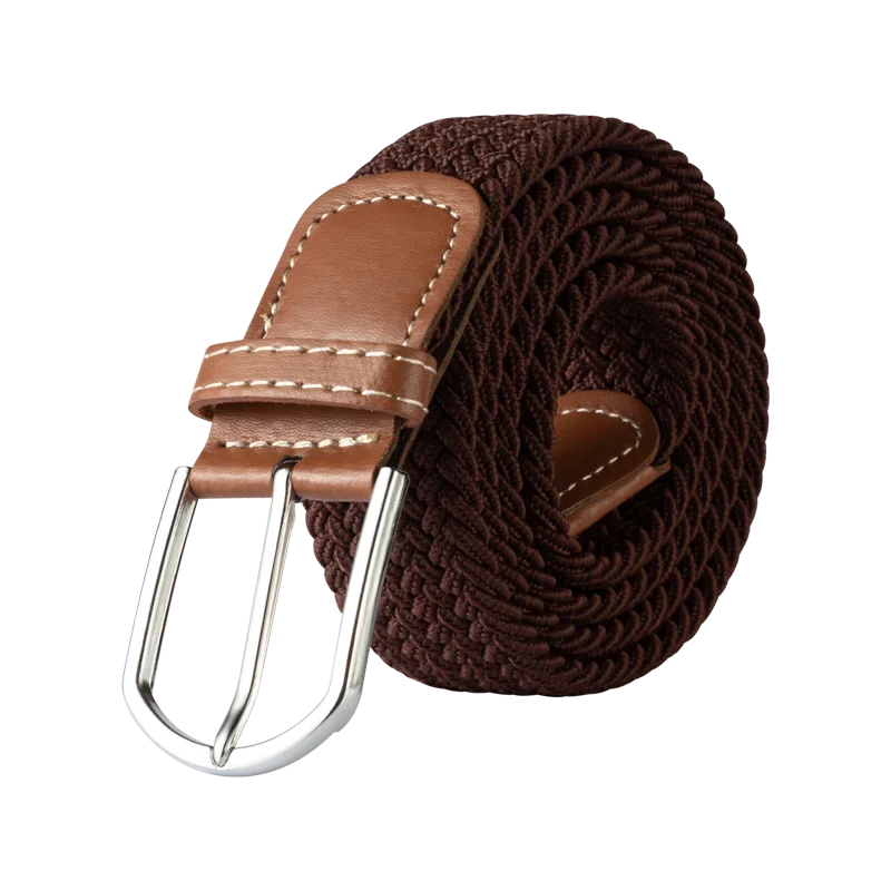 Damen Unisex Elastischer Flechtgürtel – Stretch Canvas Freizeitgürtel