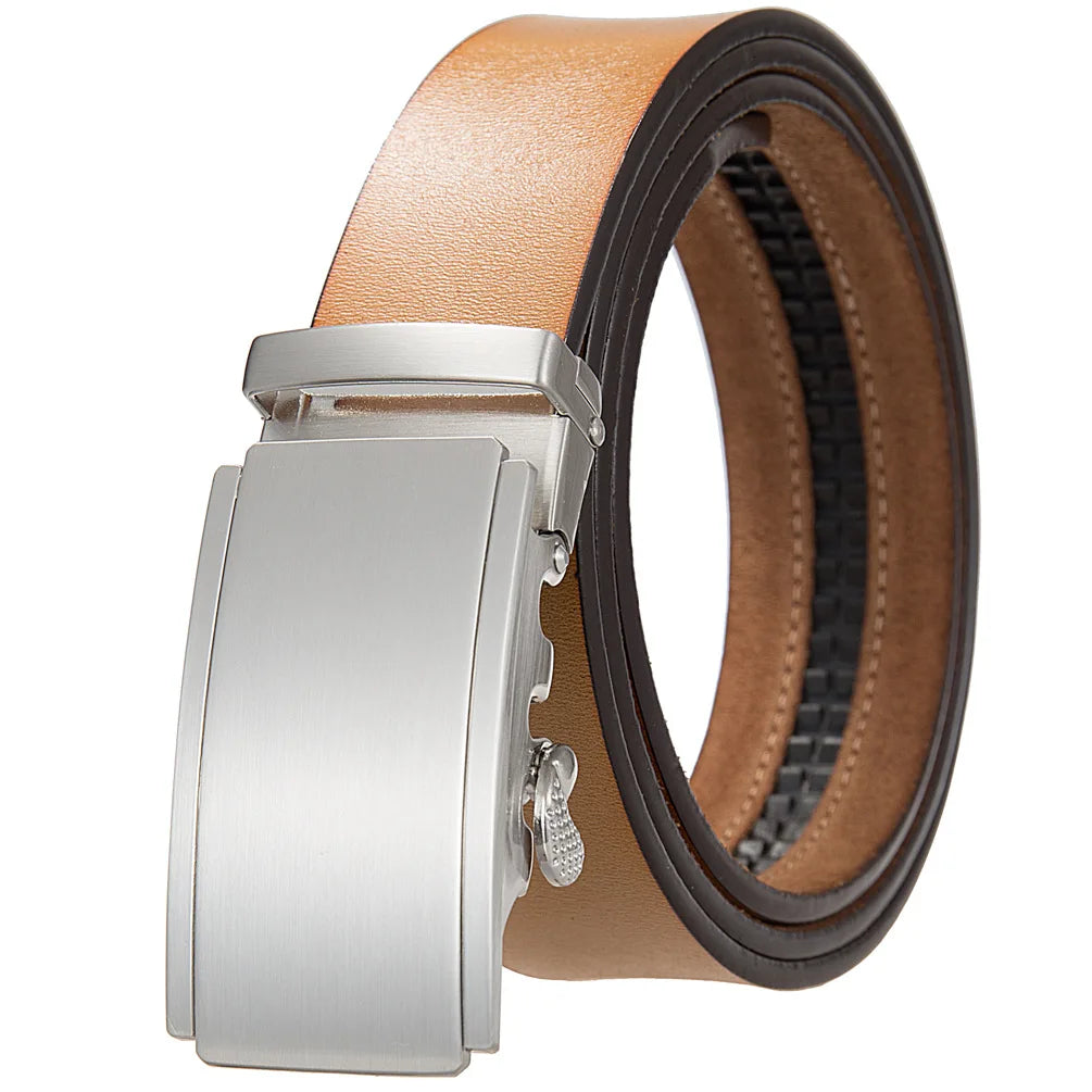 Herren Echtleder Automatik Gürtel – Premium Schwarzer Brauner Herrengürtel