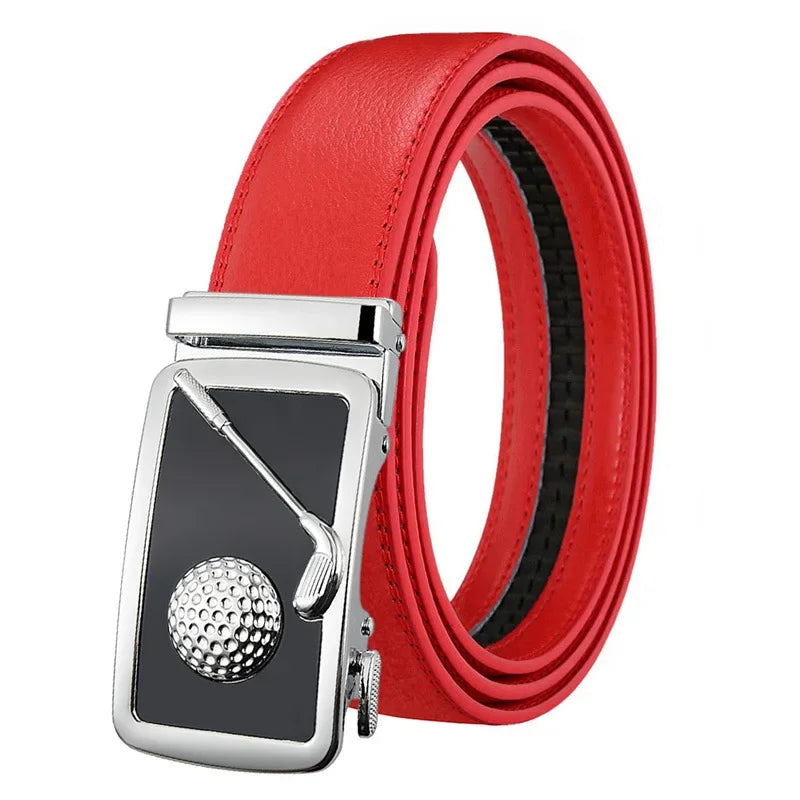 Herren Echtleder Automatik Gürtel – Luxus Designer Golf Fashion Gürtel