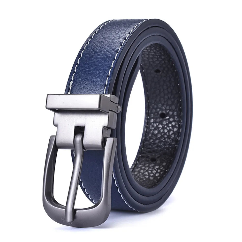 Schmaler Herren Gürtel – Schwarzer Retro Freizeit Jeans Gürtel