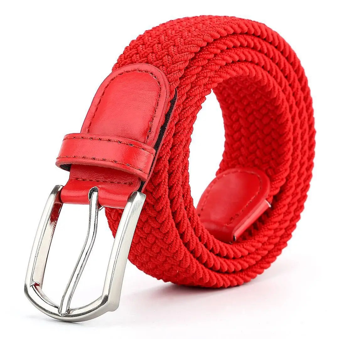 Herren Elastischer Flechtgürtel – Herren Canvas Freizeitgürtel