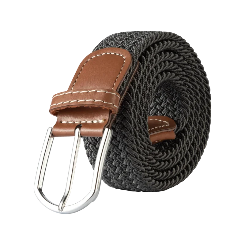 Damen Unisex Elastischer Flechtgürtel – Stretch Canvas Freizeitgürtel