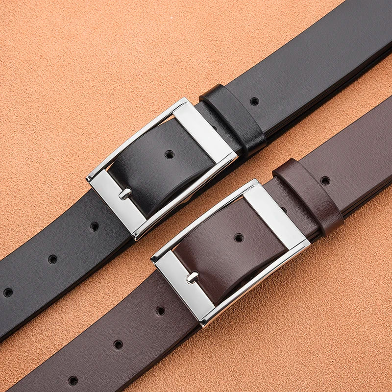 Herren Retro PU Leder Gürtel – Trendiger Business Gürtel mit Dornschließe