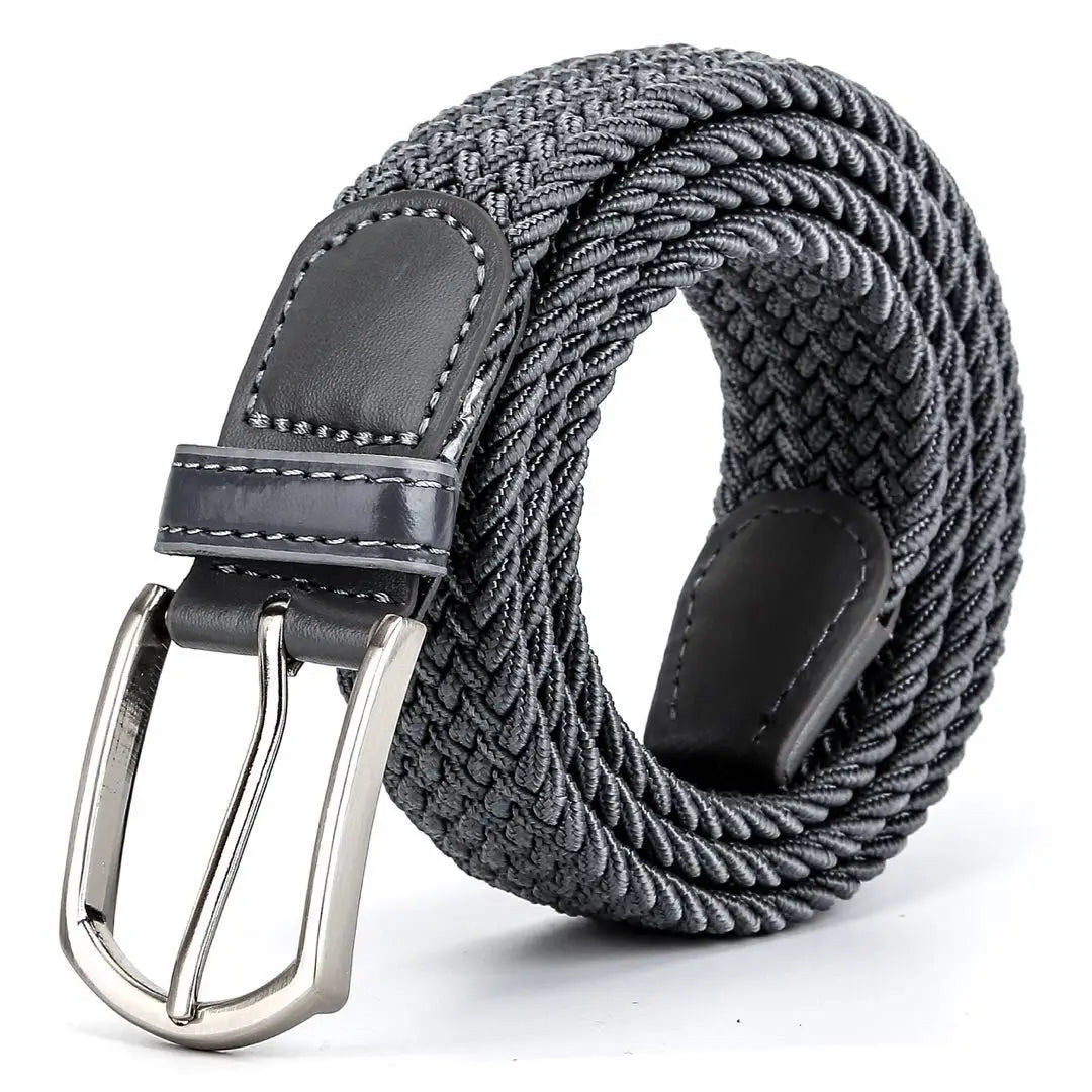 Herren Elastischer Flechtgürtel – Herren Canvas Freizeitgürtel
