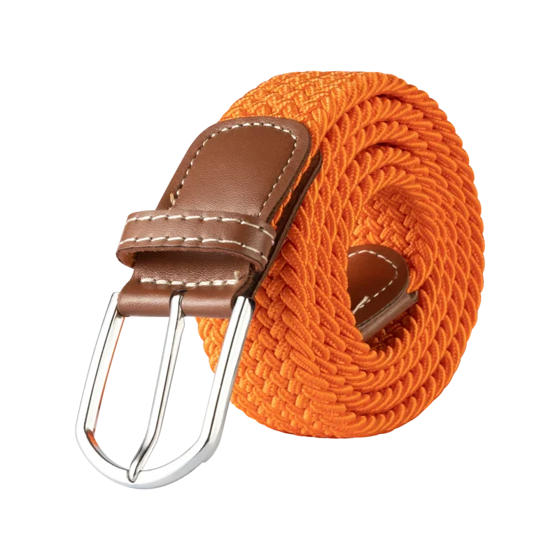 Damen Unisex Elastischer Flechtgürtel – Stretch Canvas Freizeitgürtel