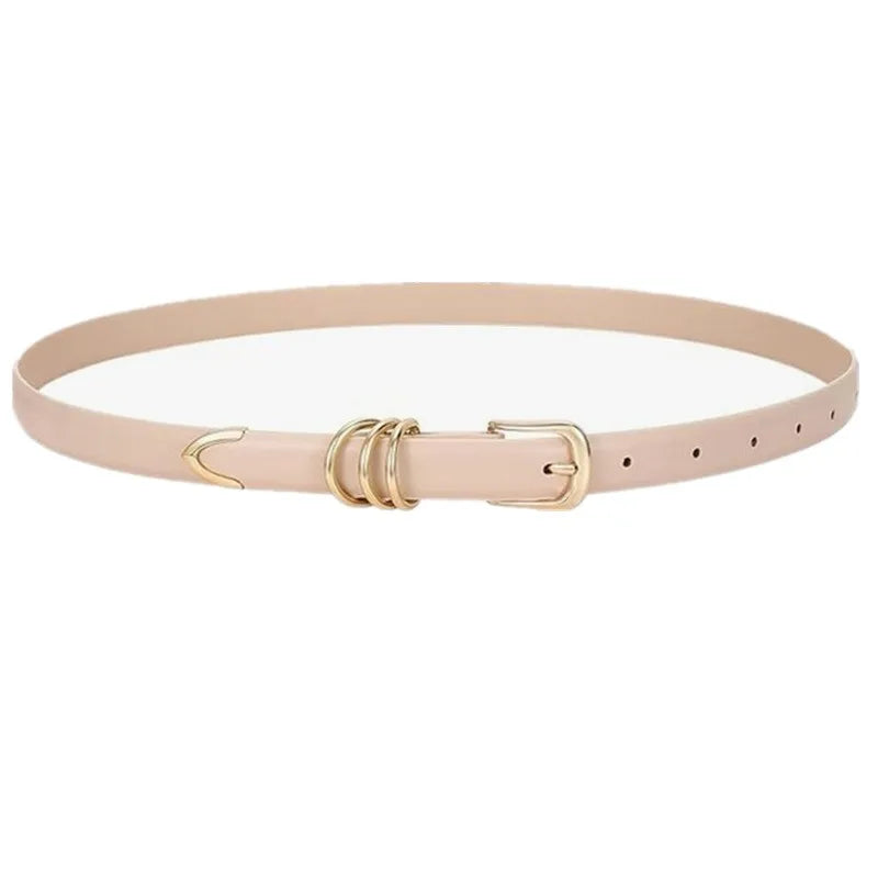 Damen Luxus Vintage Gürtel – Eleganter PU Leder Gürtel mit Dornschließe