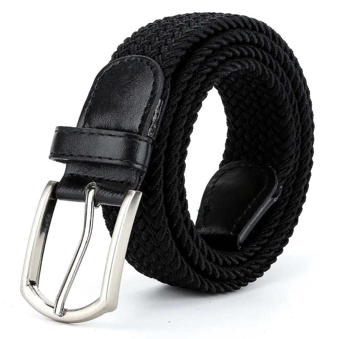 Herren Elastischer Flechtgürtel – Herren Canvas Freizeitgürtel