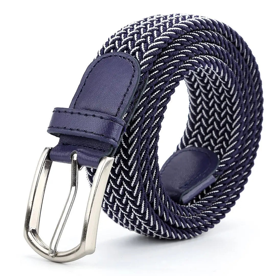 Herren Elastischer Flechtgürtel – Herren Canvas Freizeitgürtel