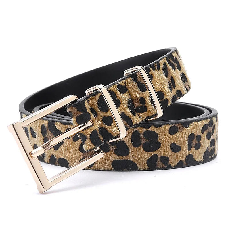 Damen Echtleder Gürtel – Eleganter Goldschnallen Gürtel für Kleider und Jeans