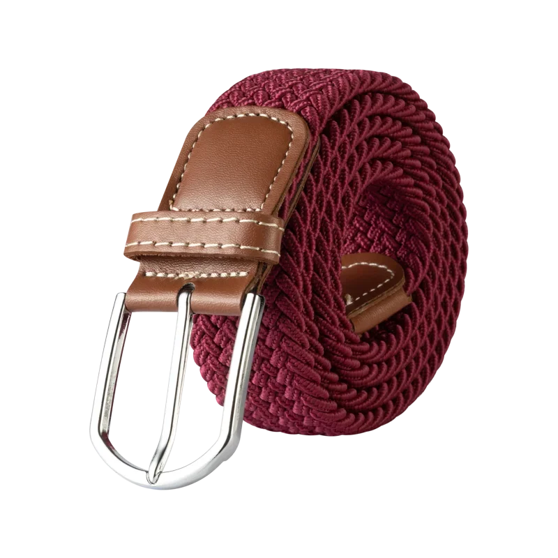 Damen Unisex Elastischer Flechtgürtel – Stretch Canvas Freizeitgürtel