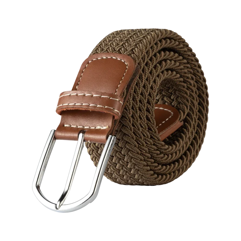 Damen Unisex Elastischer Flechtgürtel – Stretch Canvas Freizeitgürtel