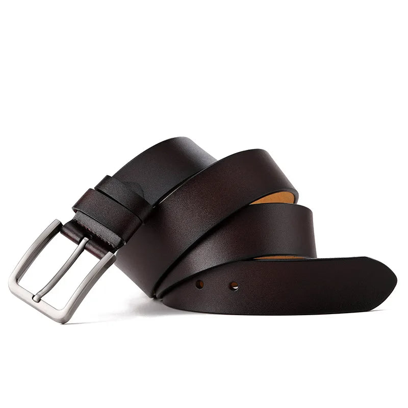 Herren PU Leder Gürtel – Freizeit Jeans Gürtel mit Metallschnalle
